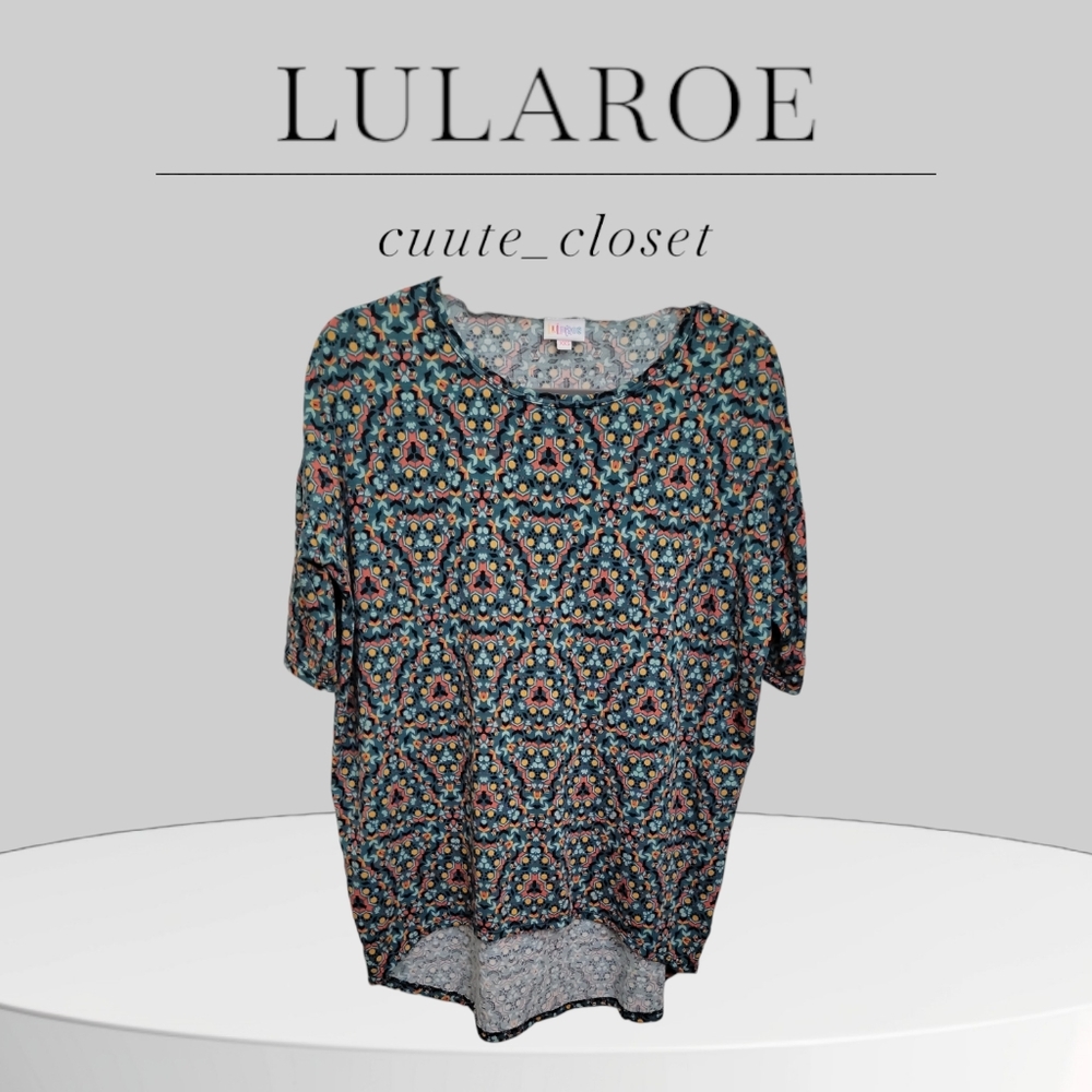 LULAROE High low geometric print tunic Irma